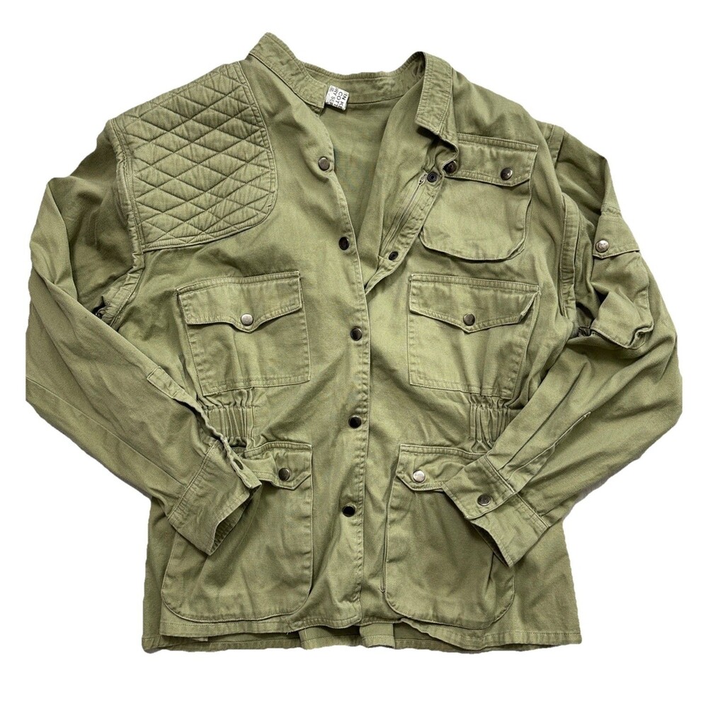 Womens XXL Utility Jacket 100% Cotton Removable Sleeves Hunting outdoors